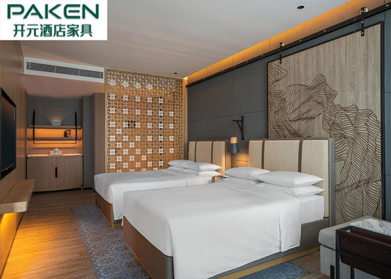 Renaissance Hotel Accent Mobilya Yatak Odası Takımları Ahşap Sabit Süslemeler ve Döşemeli Gevşek Mobilyalar