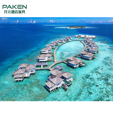 MDF Beach Villa Resorts Otel Yatak Odası Mobilya Takımları Özel Yapılmış Maldivler ISO14001
